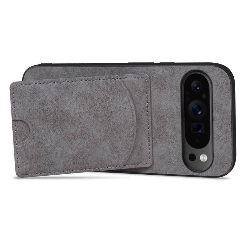 Coque Google Pixel 9 Pro XL Effet Cuir Porte-Cartes Support