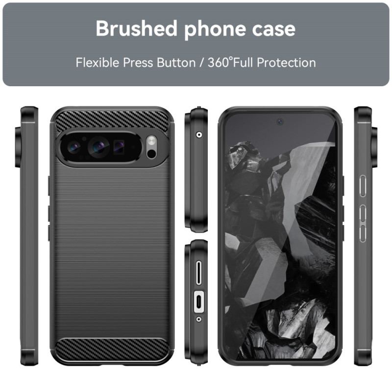 Coque Google Pixel 9 Pro XL Fibre Carbone Brossée