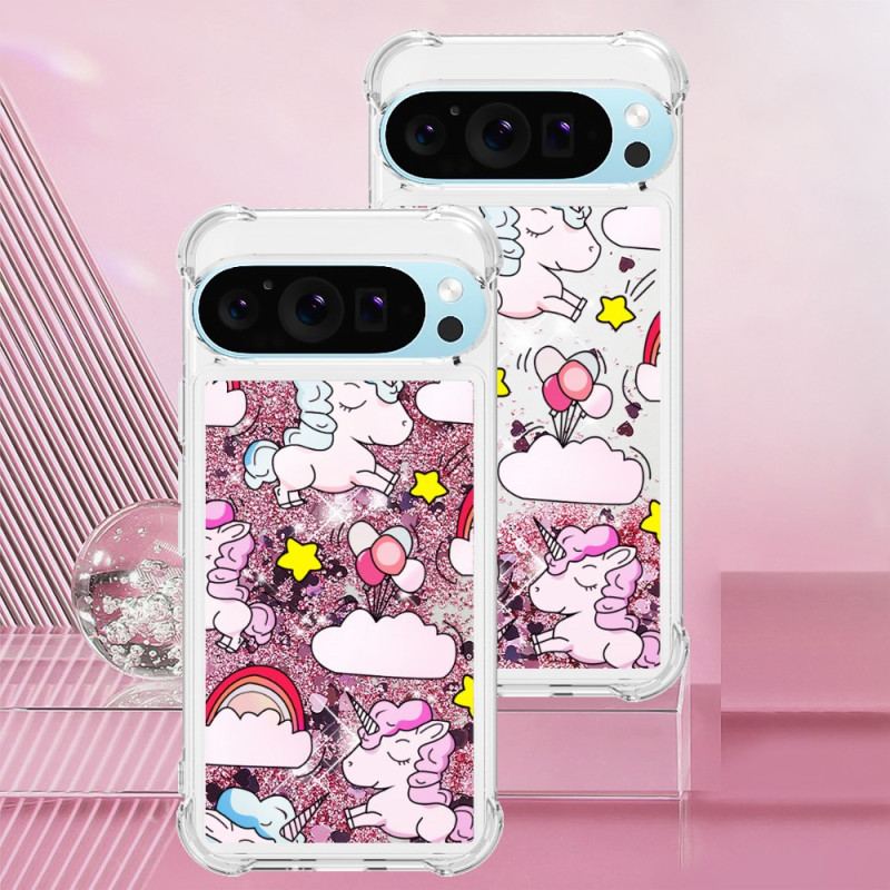 Coque Google Pixel 9 Pro XL Paillettes Différents Motifs