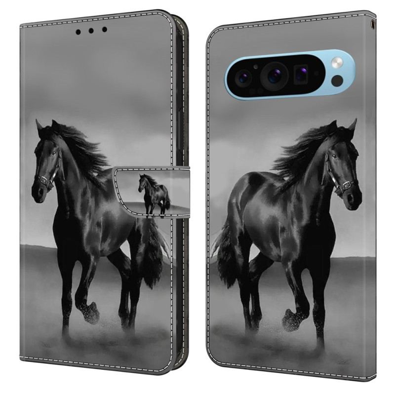 Housse Google Pixel 9 Pro XL Cheval noir