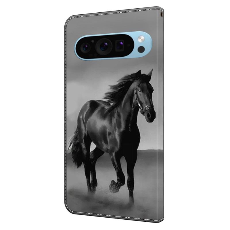 Housse Google Pixel 9 Pro XL Cheval noir