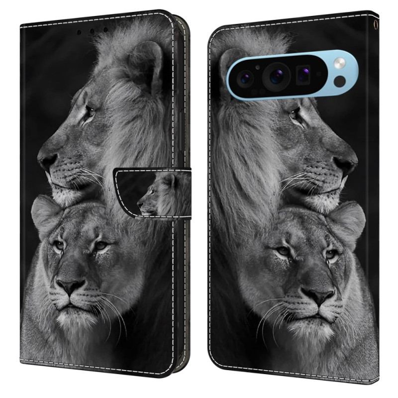 Housse Google Pixel 9 Pro XL Couple de Lions