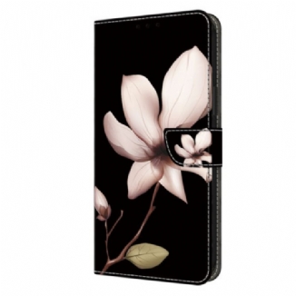 Housse Google Pixel 9 Pro XL Fleur Rose sur Fond Noir