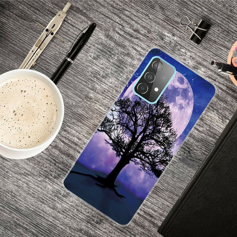 Coque Samsung Galaxy A72 4G / A72 5G Arbre et Lune