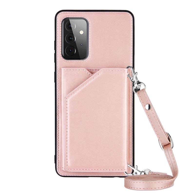 Coque Samsung Galaxy A72 4G / A72 5G Bandoulière Porte-cartes