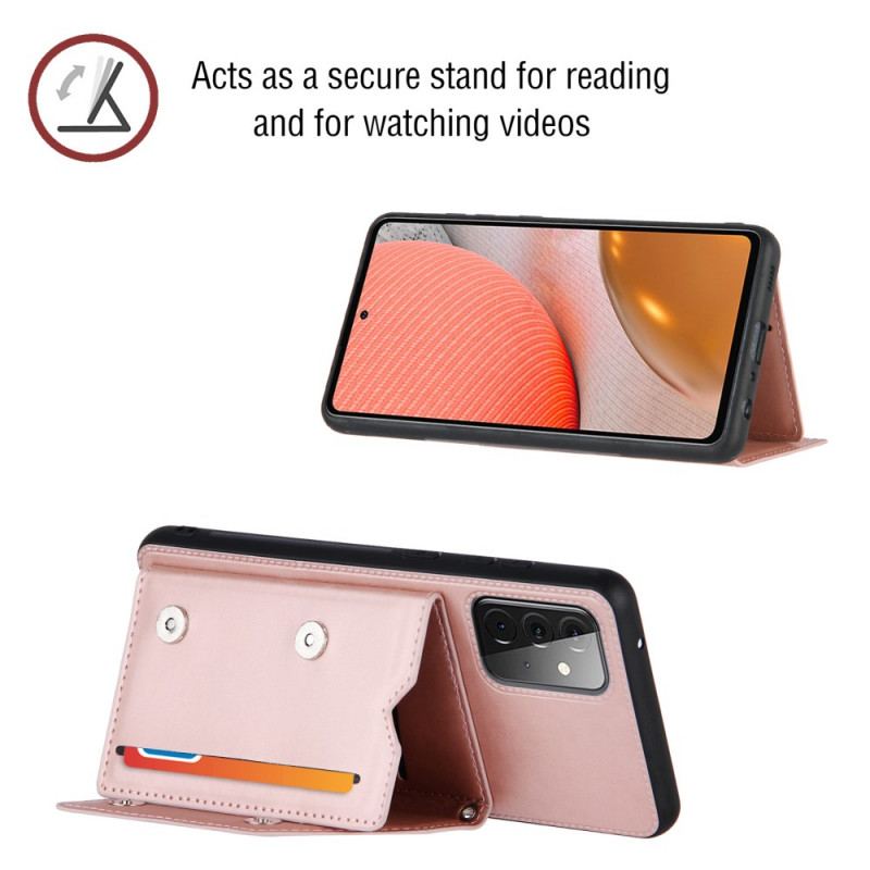 Coque Samsung Galaxy A72 4G / A72 5G Bandoulière Porte-cartes