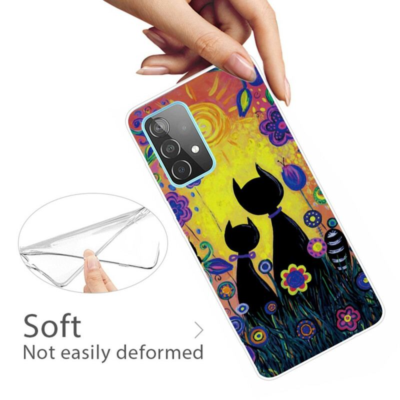 Coque Samsung Galaxy A72 4G / A72 5G Chat Cartoon