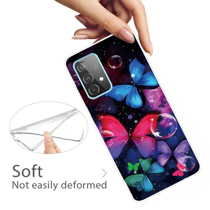 Coque Samsung Galaxy A72 4G / A72 5G Flexible Papillons