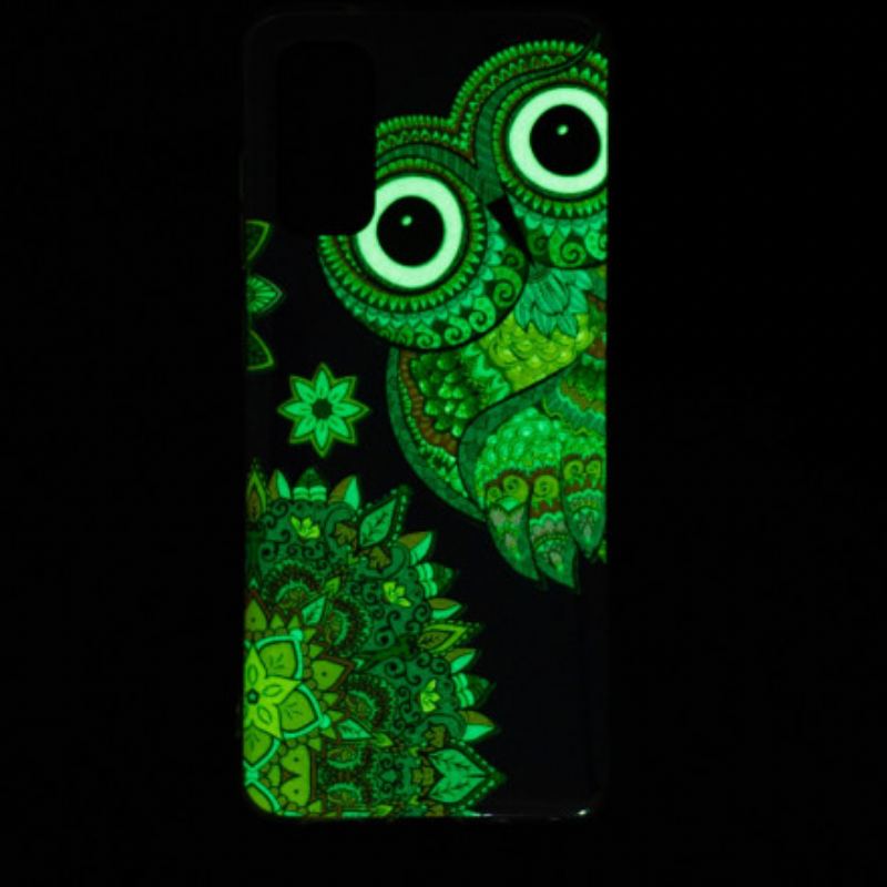 Coque Samsung Galaxy A72 4G / A72 5G Hibou Mandala Fluorescente