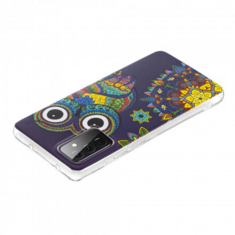 Coque Samsung Galaxy A72 4G / A72 5G Hibou Mandala Fluorescente