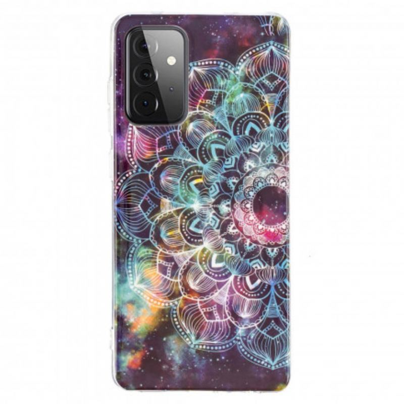 Coque Samsung Galaxy A72 4G / A72 5G Mandala Coloré Fluorescente