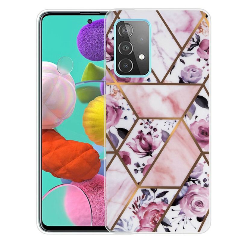 Coque Samsung Galaxy A72 4G / A72 5G Marbre Géométrique