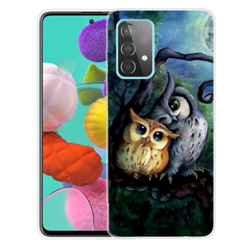 Coque Samsung Galaxy A72 4G / A72 5G Peinture Hiboux