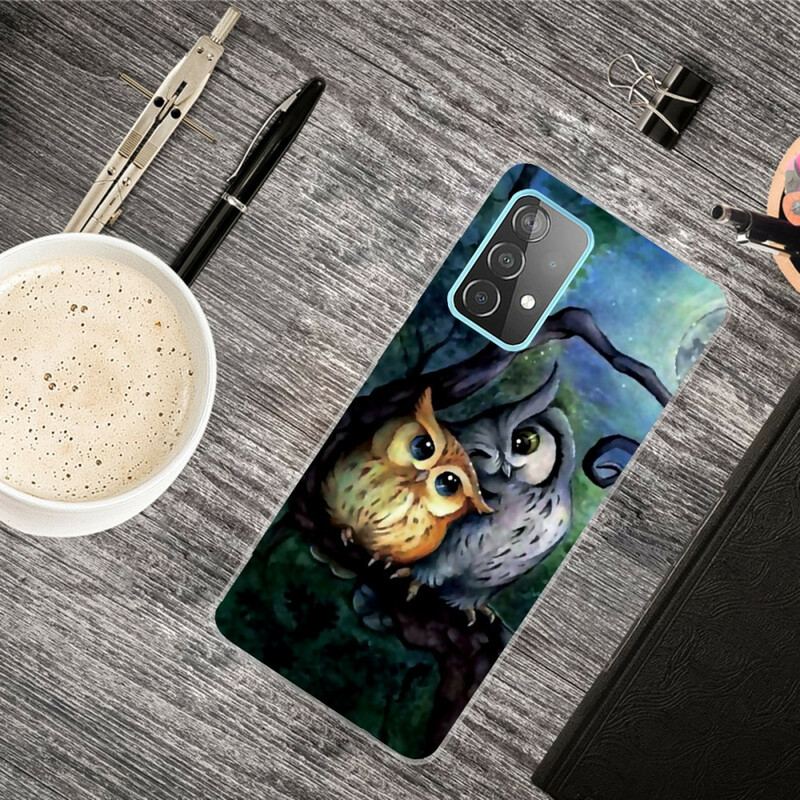 Coque Samsung Galaxy A72 4G / A72 5G Peinture Hiboux