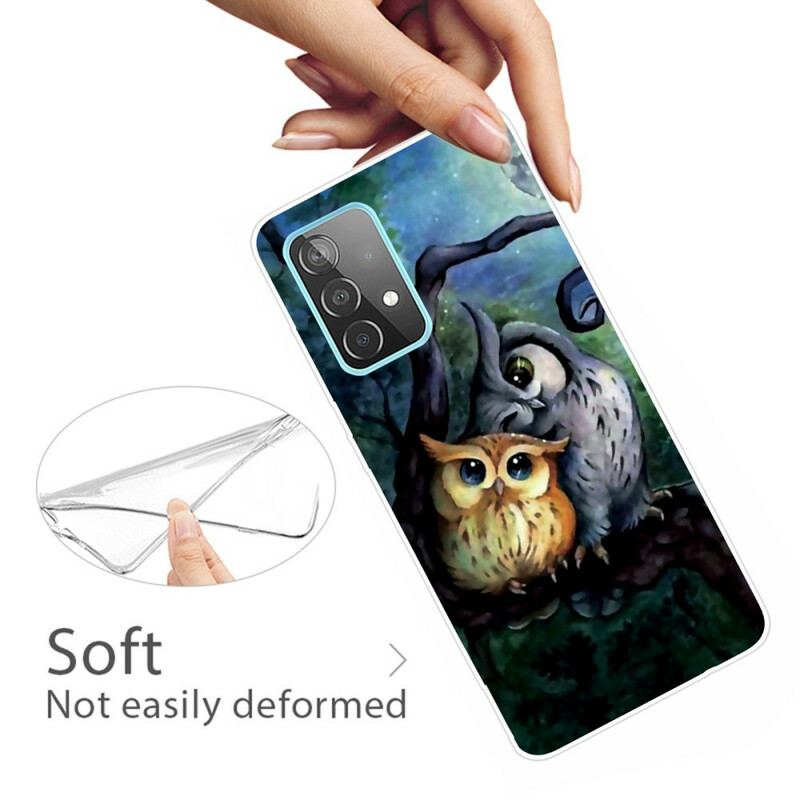 Coque Samsung Galaxy A72 4G / A72 5G Peinture Hiboux