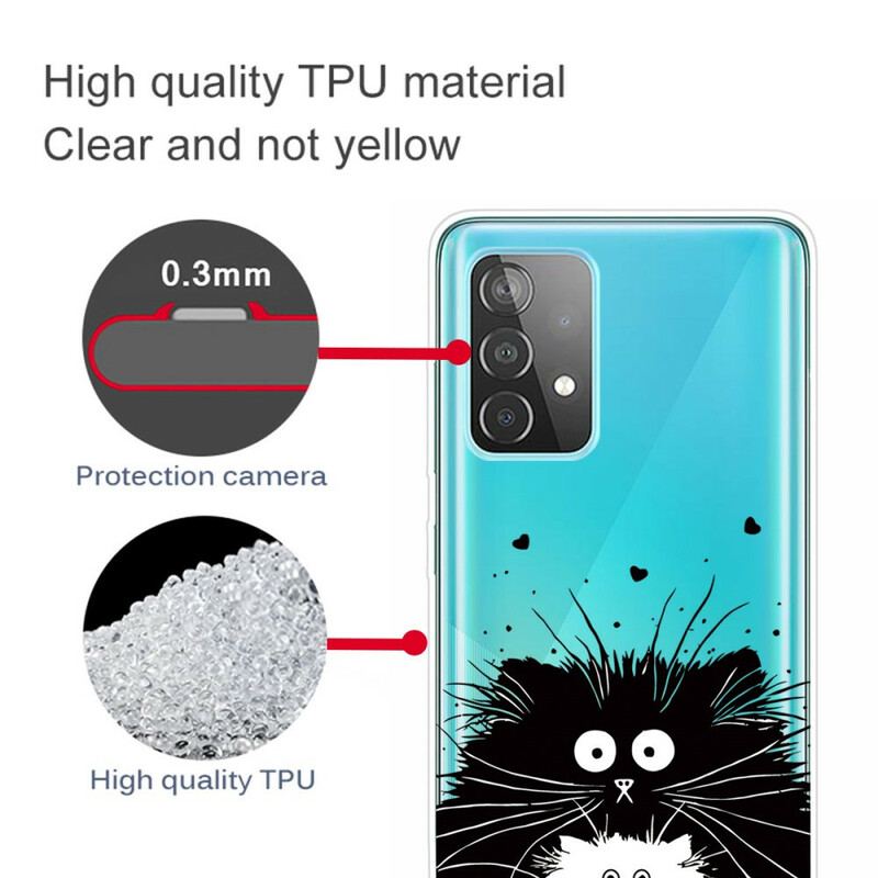 Coque Samsung Galaxy A72 4G / A72 5G Regarde les Chats