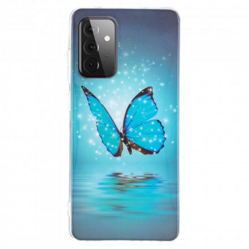 Coque Samsung Galaxy A72 4G / A72 5G Série Papillons Fluorescente