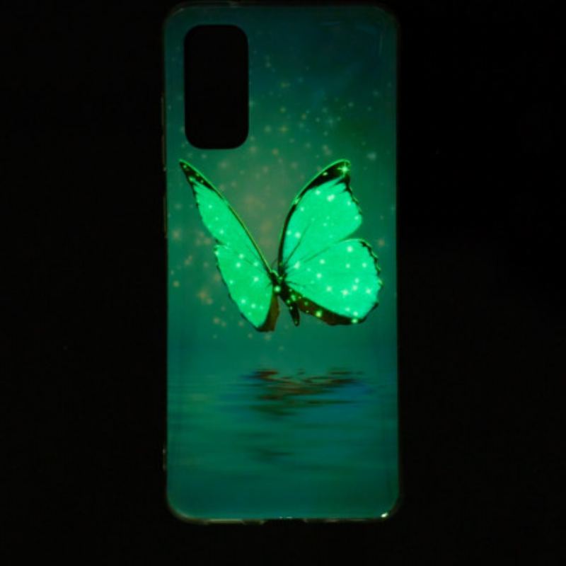 Coque Samsung Galaxy A72 4G / A72 5G Série Papillons Fluorescente