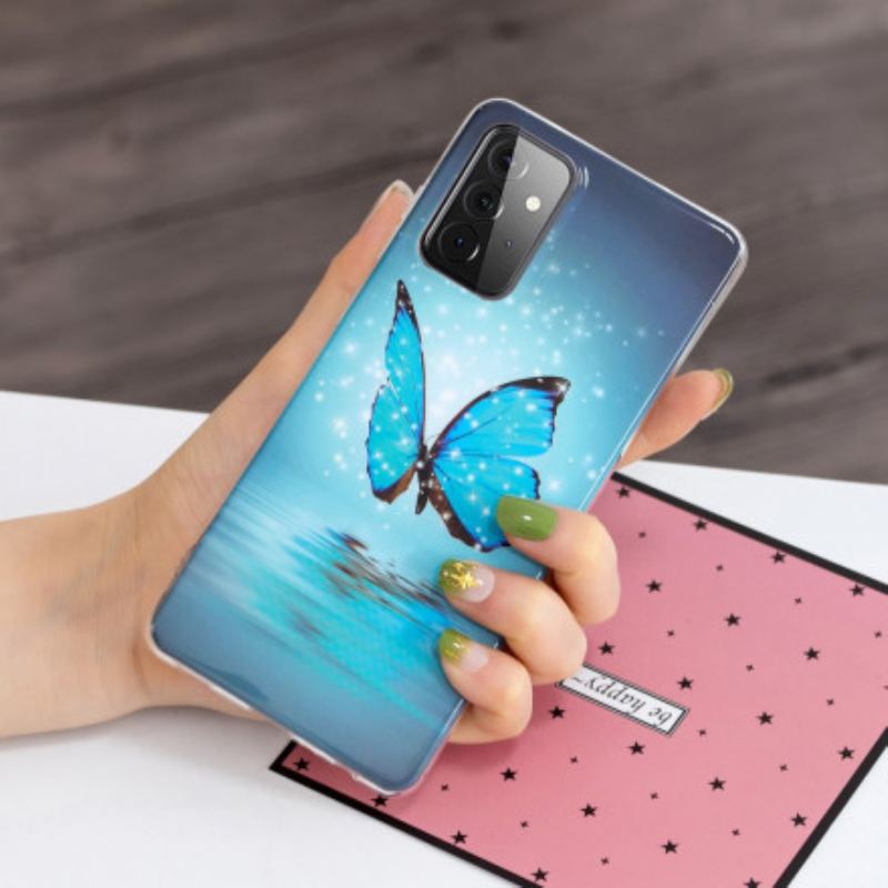 Coque Samsung Galaxy A72 4G / A72 5G Série Papillons Fluorescente