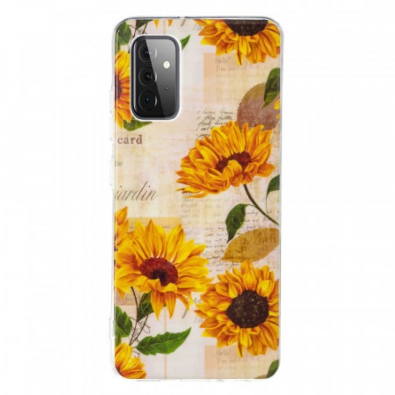 Coque Samsung Galaxy A72 4G / A72 5G Tournesols Fluorescentes