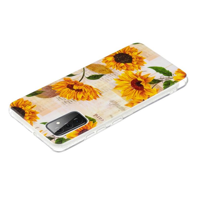 Coque Samsung Galaxy A72 4G / A72 5G Tournesols Fluorescentes