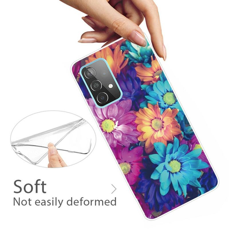 Coque Samsung Galaxy A72 4G / A71 5G Flexible Fleurs