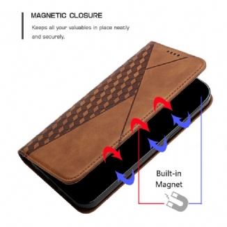 Flip Cover Samsung Galaxy A72 4G / A72 5G Effet Cuir Géo