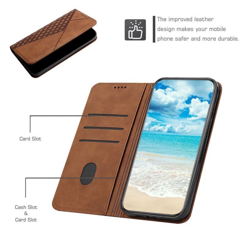 Flip Cover Samsung Galaxy A72 4G / A72 5G Effet Cuir Géo