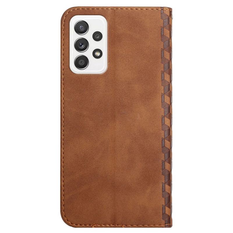 Flip Cover Samsung Galaxy A72 4G / A72 5G Effet Cuir Géo