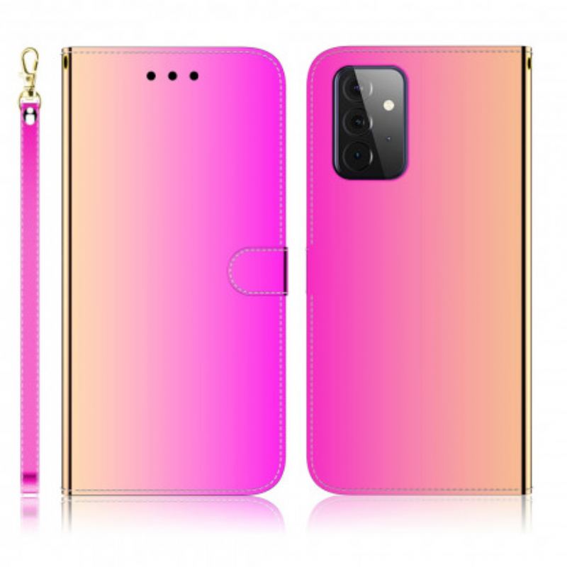 Housse Samsung Galaxy A72 4G / A72 5G Simili Cuir Couverture MIroir