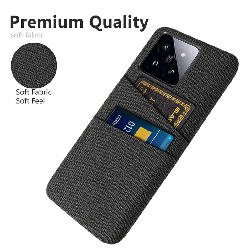 Coque Xiaomi 14 Pro Tissu Porte-Cartes