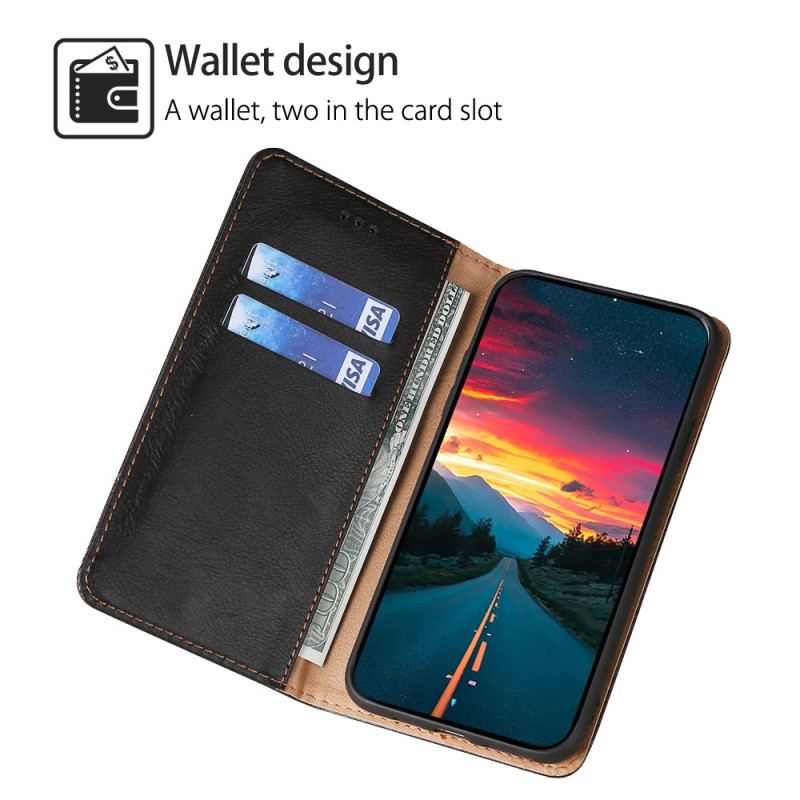 Flip Cover Xiaomi 14 Pro Simili Cuir Texturé