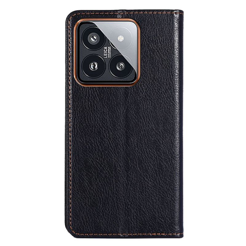 Flip Cover Xiaomi 14 Pro Simili Cuir Texturé