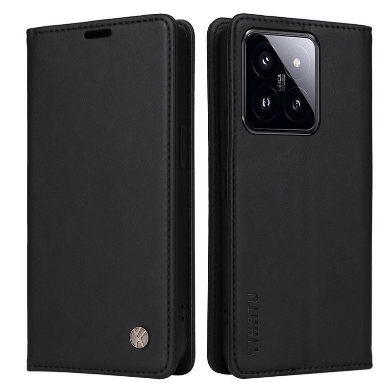 Flip Cover Xiaomi 14 Pro Style Cuir YIKATU