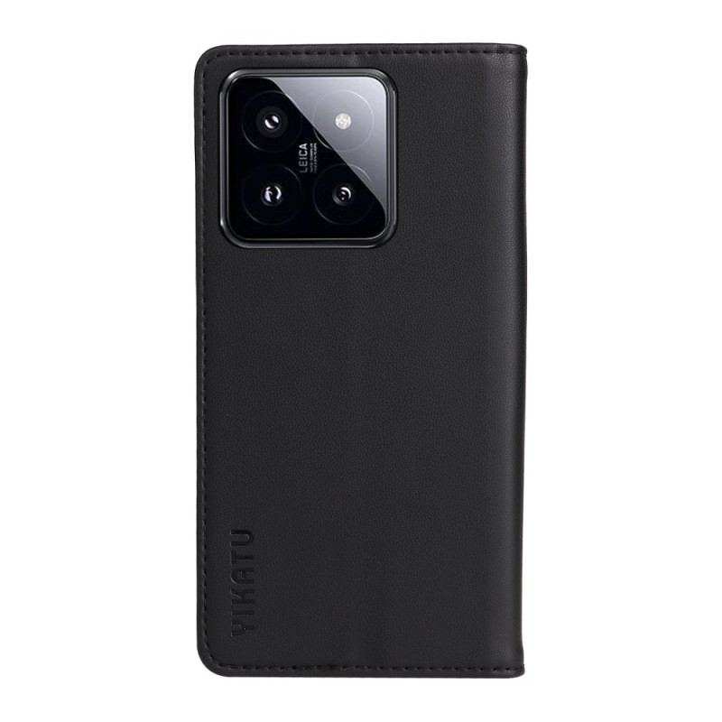 Flip Cover Xiaomi 14 Pro Style Cuir YIKATU