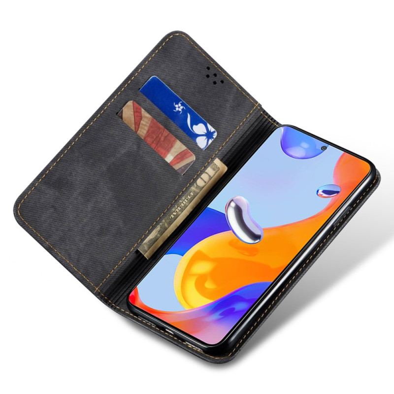 Flip Cover Xiaomi 14 Pro Tissu Jeans