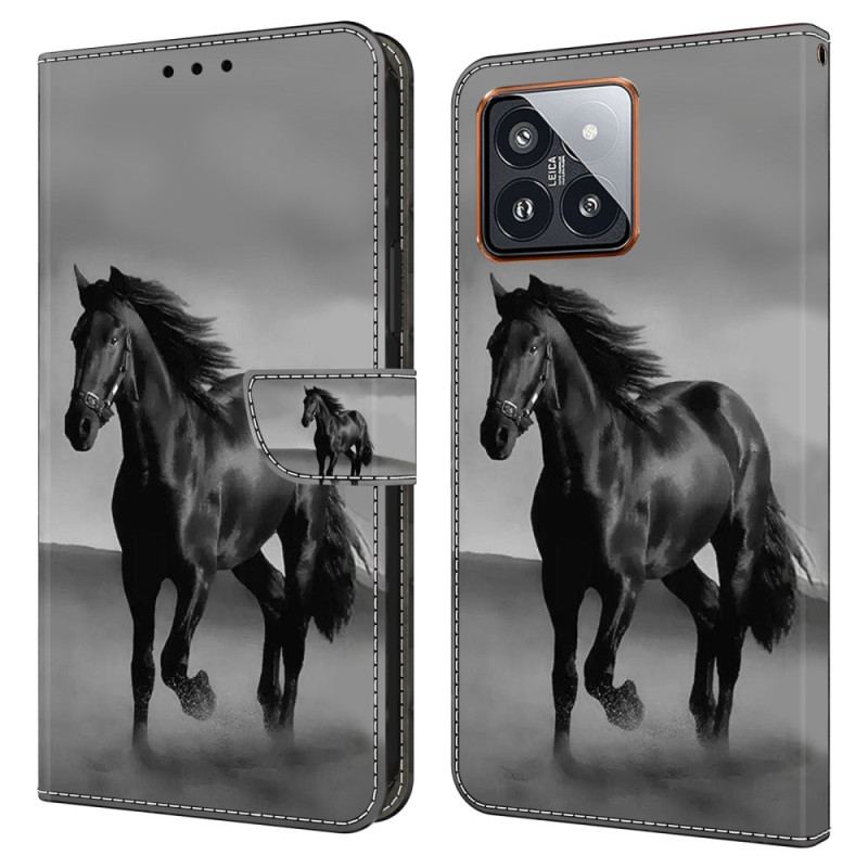 Housse Xiaomi 14 Pro Cheval Noir