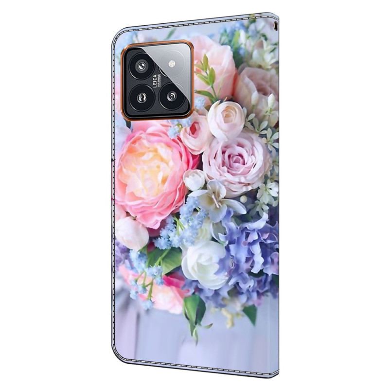 Housse Xiaomi 14 Pro Fleurs Colorées