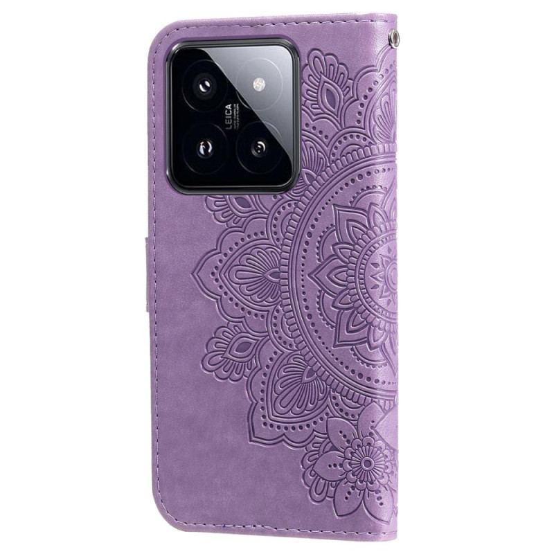 Housse Xiaomi 14 Pro Motif Floral à Lanière