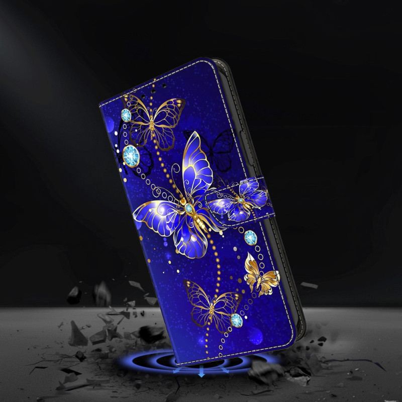 Housse Xiaomi 14 Pro Papillons Diamants