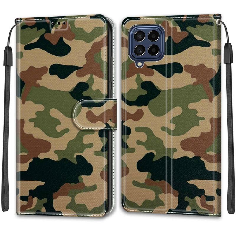 Housse Samsung Galaxy M53 5G Camouflage à lanière