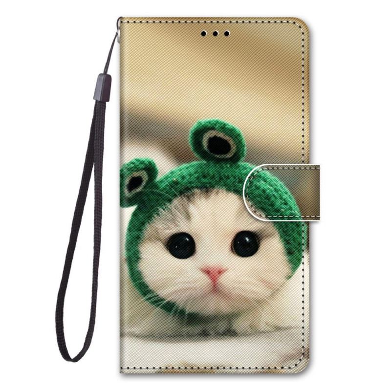 Housse Samsung Galaxy M53 5G Chaton Fun à Lanière