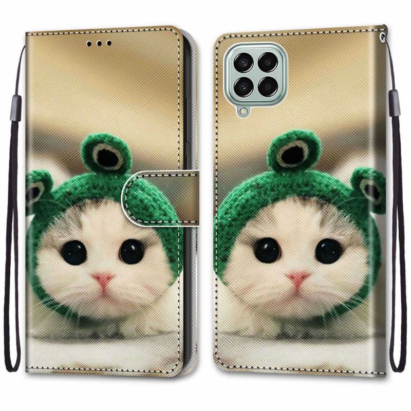 Housse Samsung Galaxy M53 5G Chaton Fun à Lanière