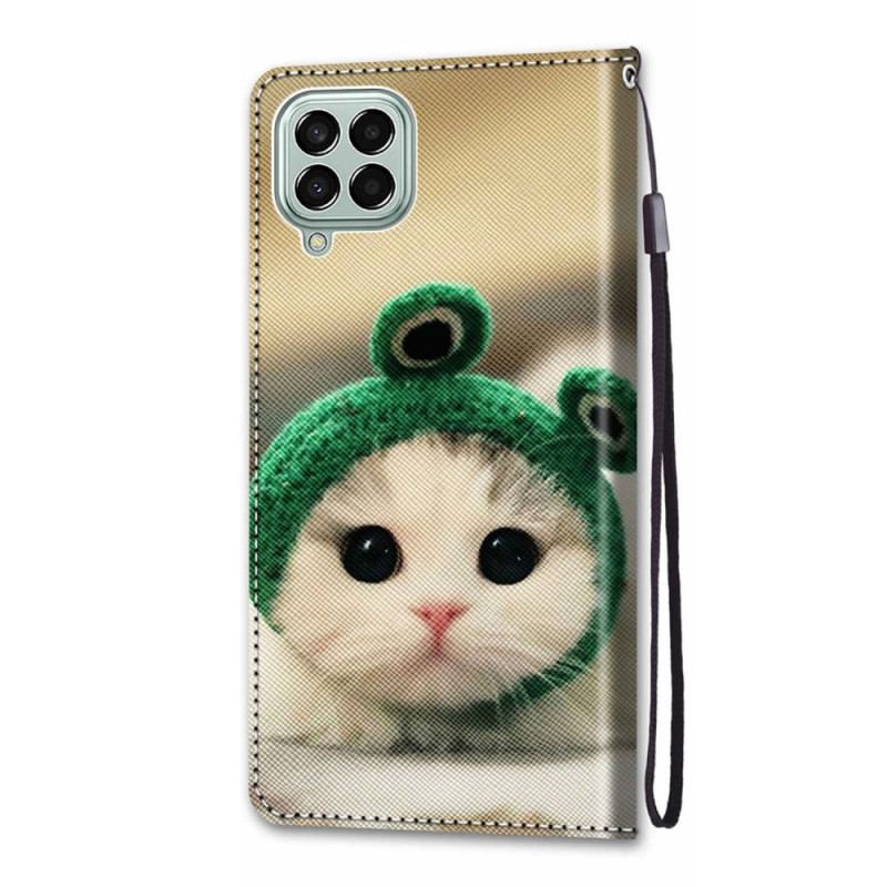 Housse Samsung Galaxy M53 5G Chaton Fun à Lanière