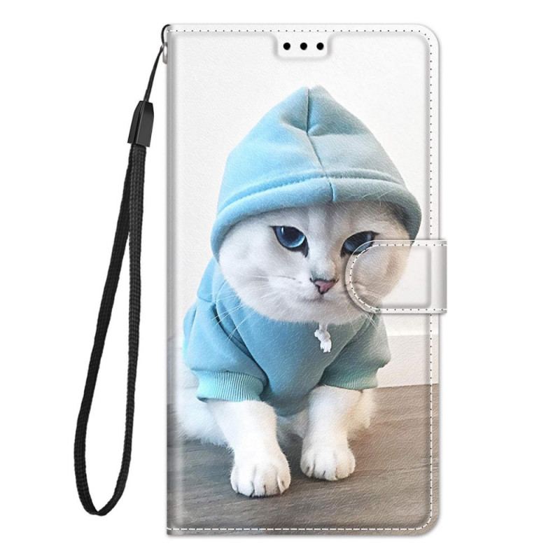 Housse Samsung Galaxy M53 5G Fan des Chats à Lanière