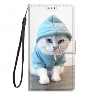 Housse Samsung Galaxy M53 5G Fan des Chats à Lanière