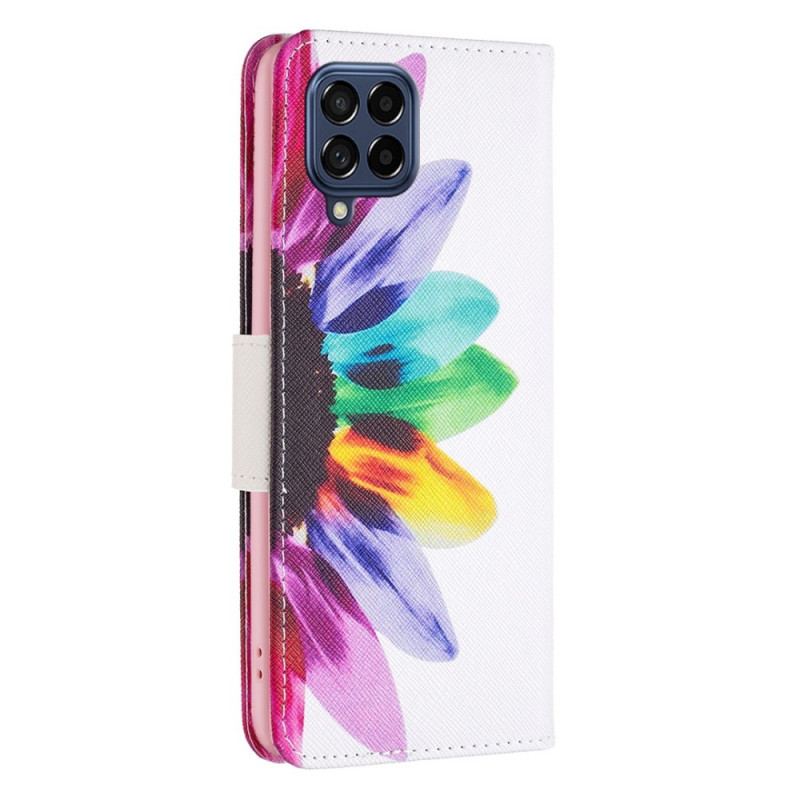 Housse Samsung Galaxy M53 5G Fleur Aquarelle