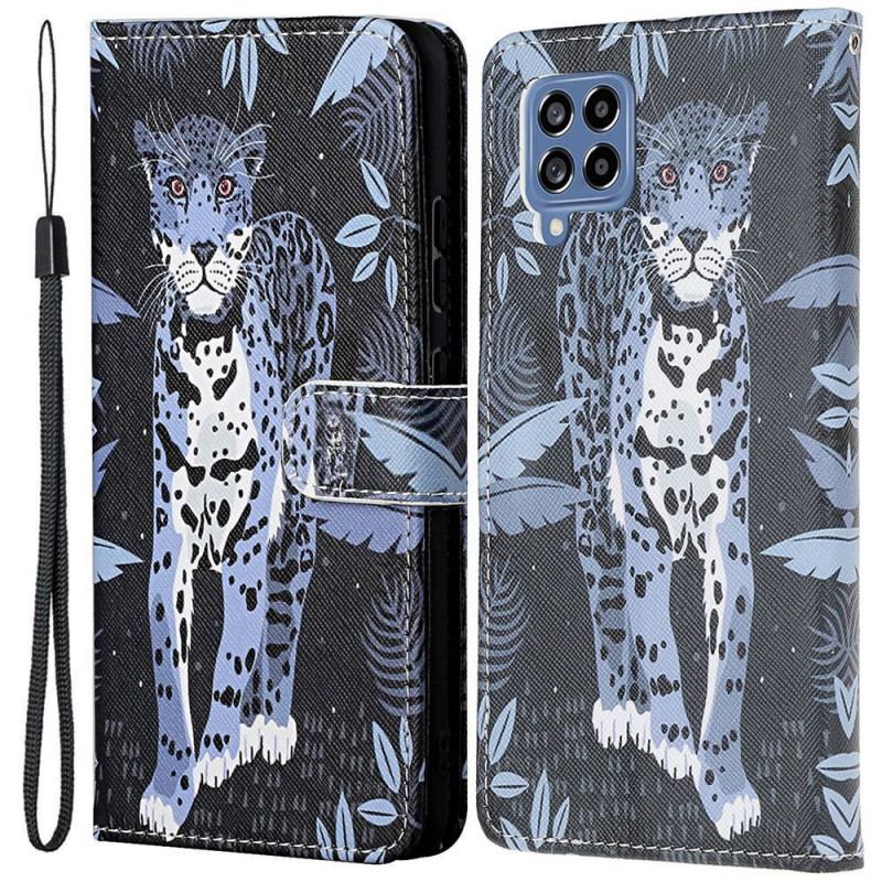 Housse Samsung Galaxy M53 5G Leopard à Lanière