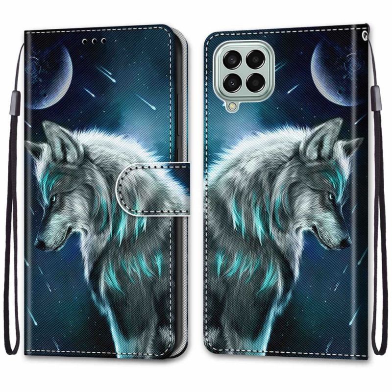 Housse Samsung Galaxy M53 5G Loup à Lanière