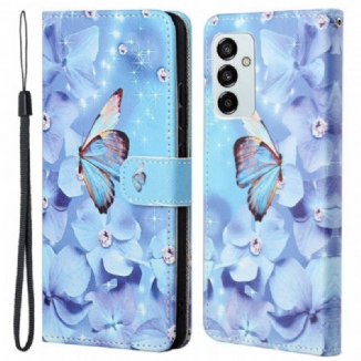 Housse Samsung Galaxy M53 5G Papillons à Lanière